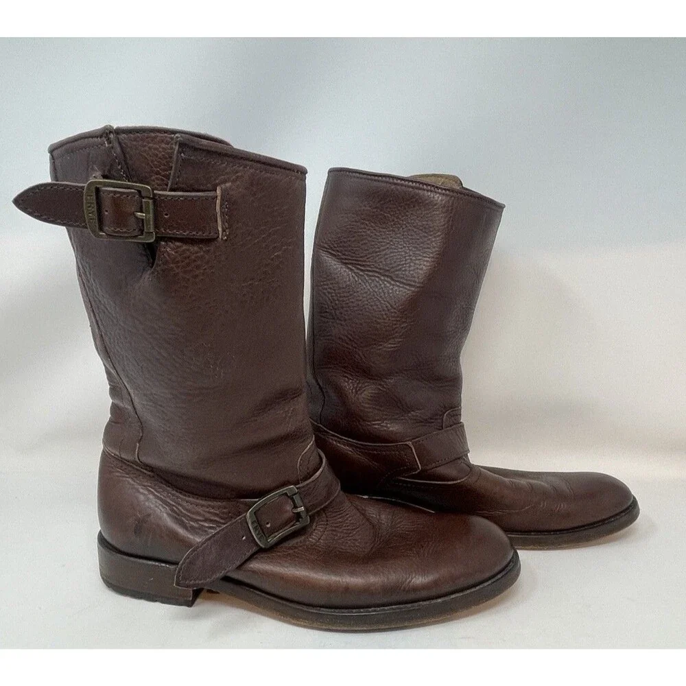 Frye Jackson Engineer Leather Biker Boots Men’s 8 D 87825